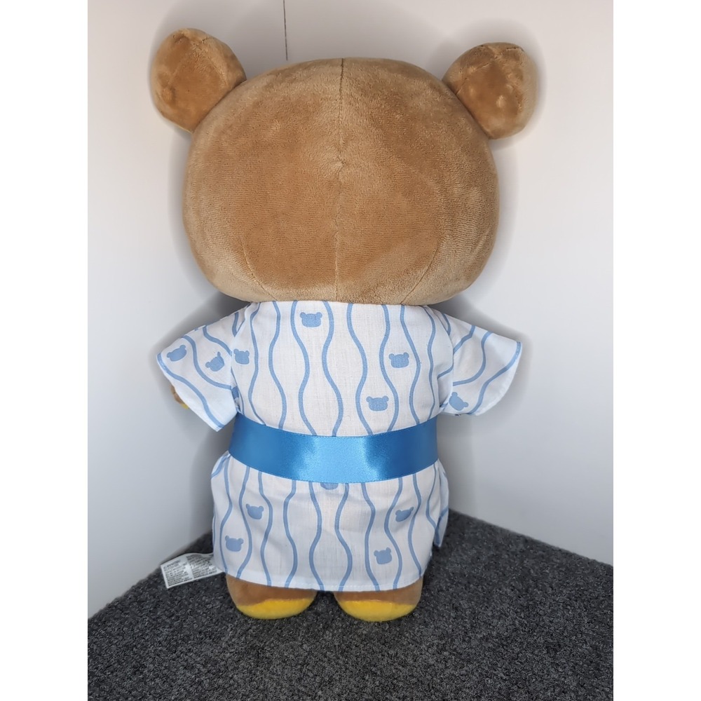 San-X Rilakkuma Summer Yukata Plush Toy 16" Blue Kimono Bear READ - Picture 4 of 6